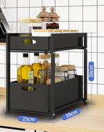 Pull-Out Kitchen Sink Shelves and Storage Frame